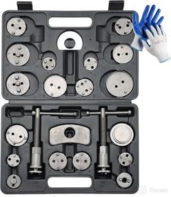 img 4 attached to 🔧 ATPEAM 24pcs Heavy Duty Disc Brake Caliper Tool Set and Wind Back Kit: Effortless Brake Pad Replacement Solution