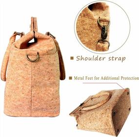 img 1 attached to Vegan And Stylish: Boshiho'S Natural Cork Tote For Women - A Top Handle Handbag Ideal For Crossbody And Satchel Use