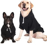 🐶 furryilla dog clothes: hooded sweatshirt with leash hole, perfect for medium to large dogs (xxxl, black) логотип