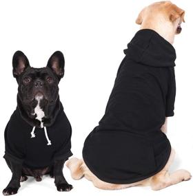 img 3 attached to 🐶 Furryilla Dog Clothes: Hooded Sweatshirt with Leash Hole, Perfect for Medium to Large Dogs (XXXL, Black)