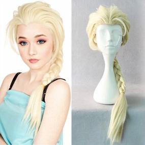 img 4 attached to Get Your Little Girl Ready To Shine With Mersi Blonde Long Braided Wig - Perfect For Parties! Includes Wig Cap - S028A