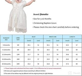 img 1 attached to 👗 Glamulice Baby Girl Party Dress | Christening Baptism Dresses | Lace Princess Bow Formal Gown