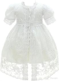 img 3 attached to 👗 Glamulice Baby Girl Party Dress | Christening Baptism Dresses | Lace Princess Bow Formal Gown