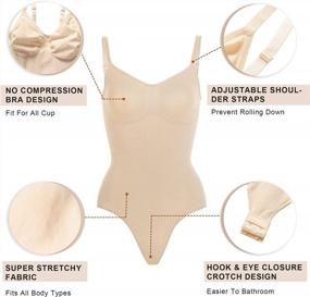 img 2 attached to Get Your Dream Body With YIANNA'S Sculpting Bodysuit For Women - Tummy Control, Seamless Shapewear!
