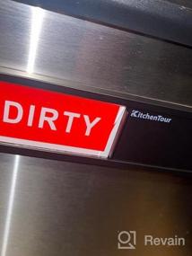 img 6 attached to Upgraded KitchenTour Dishwasher Magnet With Super Strong Magnet - Clear, Bold & Colored Text For Easy Reading - Non-Scratch Magnetic Indicator Sign For Dirty And Clean Dishes - Black