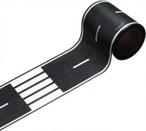 img 4 attached to Get Your Party Racing With Piokio Black Road Track Tape - Perfect Decoration For Kids Birthday Parties And Racing Events (1 Roll)!