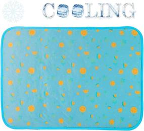 img 2 attached to 🐾 SEIS Dog Ice Pad – Ice Silk Cooling Mat for Cats and Dogs - Summer Cool Bamboo Kennel Mat - Highly Breathable Pet Cooling Pad