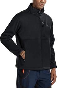 img 1 attached to Men'S Softshell Windproof Jacket Water Resistant Fleece-Lined Winter Outerwear Coat