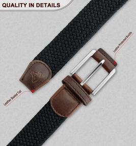 img 1 attached to Upgrade Your Style With BULLIANT Men'S Stretch Braided Belt - Perfect For Golf, Casual Pants, Shirts & Jeans