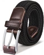 upgrade your style with bulliant men's stretch braided belt - perfect for golf, casual pants, shirts & jeans логотип