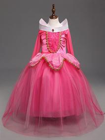 img 2 attached to Sleeping Beauty Princess Party Dress For Girls Ages 3-10 By DreamHigh