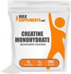 bulksupplements micronized creatine monohydrate powder - unflavored, pure, no filler - 5g per serving, 200 servings, 1kg logo
