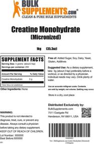 img 3 attached to BulkSupplements Micronized Creatine Monohydrate Powder - Unflavored, Pure, No Filler - 5G Per Serving, 200 Servings, 1Kg