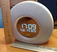 img 1 attached to JBL Horizon Bluetooth Alarm Clock Radio with Multiple Alarms, Soothing Ambient LED Light, Automatic LCD Display, and Dual USB Charging (White, AM/FM Radio) review by Kenji Viray Tsuchida ᠌