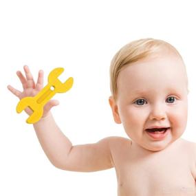 img 3 attached to 👶 BPA Free Silicone Teething Toys for Babies 0-12 Months - Molar Teether Chew Toys & Baby Hammer Toy