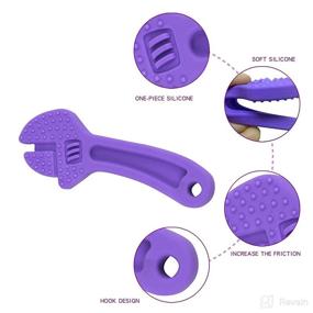 img 1 attached to 👶 BPA Free Silicone Teething Toys for Babies 0-12 Months - Molar Teether Chew Toys & Baby Hammer Toy