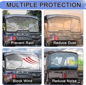 img 2 attached to Heavy Duty Rear Window Panel Compatible With Can-Am Defender 2016-2023 - StarknightMT Clear Back Windshield