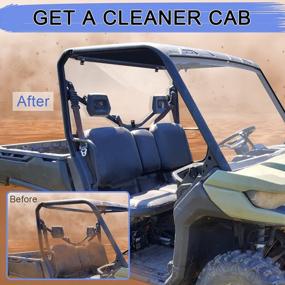 img 1 attached to Heavy Duty Rear Window Panel Compatible With Can-Am Defender 2016-2023 - StarknightMT Clear Back Windshield