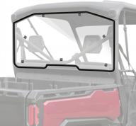 heavy duty rear window panel compatible with can-am defender 2016-2023 - starknightmt clear back windshield logo