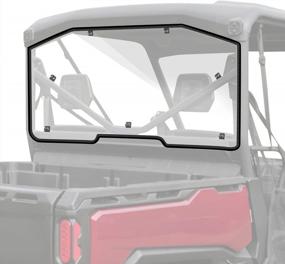 img 4 attached to Heavy Duty Rear Window Panel Compatible With Can-Am Defender 2016-2023 - StarknightMT Clear Back Windshield