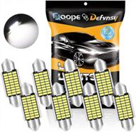 qoope 36mm 1.42” festoon led bulb canbus error free 27smd 3014 6418 c5w 6411 white super bright interior dome map door courtesy license plate lights pack of 8 logo