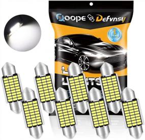 img 4 attached to Qoope 36MM 1.42” Festoon LED Bulb Canbus Error Free 27SMD 3014 6418 C5W 6411 White Super Bright Interior Dome Map Door Courtesy License Plate Lights Pack Of 8
