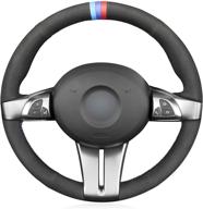 mewant car steering wheel cover for bmw z4 e85 e86 2003-2008 interior accessories logo