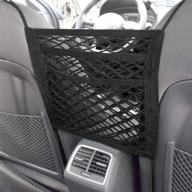 🚗 universal car seat net organizer - dedc super duty 2-layer mesh cargo net pouch for purse, phone, pets, kids - disturb stopper логотип