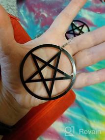 img 2 attached to ROSTIVO Cute Pentagram Acrylic Star Earrings for Women and Girls - Pentacle Earrings