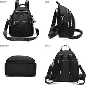 img 3 attached to Backpack Backpacks Waterproof Shoulder NEWBlack Women's Handbags & Wallets ~ Fashion Backpacks