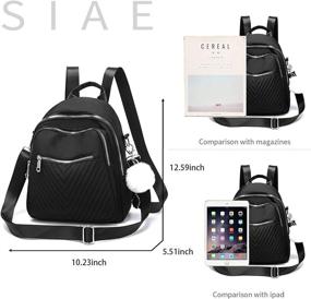 img 2 attached to Backpack Backpacks Waterproof Shoulder NEWBlack Women's Handbags & Wallets ~ Fashion Backpacks