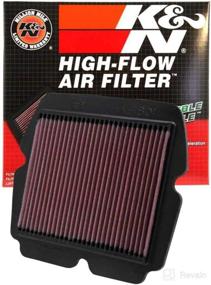 img 4 attached to High Performance K&amp;N Engine Air Filter for Honda 2001-2017 (GL1800, Gold Wing, F6B Deluxe, AC, ACN XM, ABS, Airbag, F6B, Valkyrie, ABS, Gold Wing PA) HA-1801