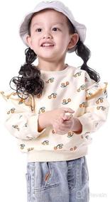 img 3 attached to 🌈 Colorful Baby Girl Rainbow Sweatshirt: Stylish Long Sleeve Shirt for Girls (18 Months-6 Years)