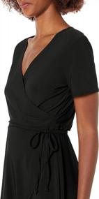 img 2 attached to 👗 Stunning Petite Short Sleeve Ballerina Wrap Dress for Women by Star Vixen