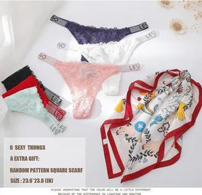 img 2 attached to Sexy Panties For Women: LEVAO Thongs With Letter Rhinestones, Low-Rise Tanga Multipack (3-6 Pack, S-XL)