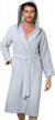 hooded lightweight cotton waffle robe with piping - ultra soft spa sleepwear in full length - waffle weave bathrobe for men logo