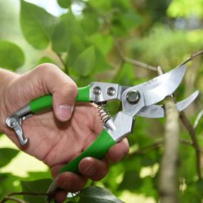 img 1 attached to Trim With Ease: WilFiks 8" Heavy Duty Garden Pruning Shears For Effortless Branch, Stem And Tree Cutting