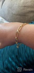 img 5 attached to 14K Gold Plated Fettero Bracelet Chain - Dainty Minimalist Boho Jewelry Gift For Women Men