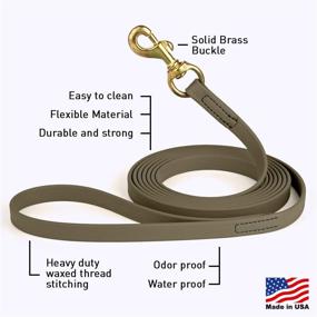 img 3 attached to 🐍 Viper K9 Biothane Waterproof Working Dog Leash - Tracking and Training with Solid Brass Snap - Odor-Proof Long Line for Puppy, Medium and Large Breeds