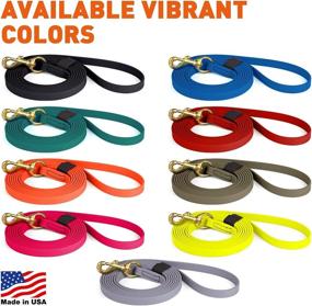 img 2 attached to 🐍 Viper K9 Biothane Waterproof Working Dog Leash - Tracking and Training with Solid Brass Snap - Odor-Proof Long Line for Puppy, Medium and Large Breeds