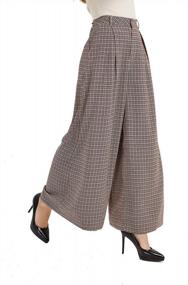 img 4 attached to Women'S High Waist Casual Wide Leg Palazzo Pants | Tronjori Regular Sizes