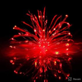 img 1 attached to 🎈 16.4ft 50 LED Red Fairy Lights Battery Operated - Valentine's Day, Dimmable String Lights Diwali Halloween Decor for Indoor/Outdoor Home, Tree, Wreath - Ideal Gifts for Teens, Girls 6-8 Years Old