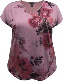 img 4 attached to Stylish And Comfortable Women'S Plus Size Short Sleeve Print Top By LEEBE