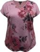 stylish and comfortable women's plus size short sleeve print top by leebe logo