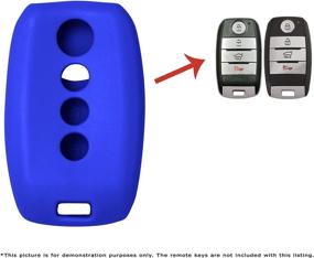 img 1 attached to Keyless2Go Replacement Silicone Cover Case for Select Kia Vehicles with Push-Button Ignition - Prox Smart Key Compatible (2 Pack, Blue)