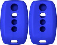 keyless2go replacement silicone cover case for select kia vehicles with push-button ignition - prox smart key compatible (2 pack, blue) логотип