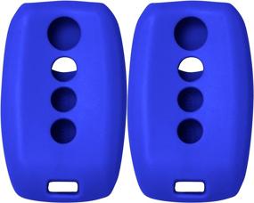 img 4 attached to Keyless2Go Replacement Silicone Cover Case for Select Kia Vehicles with Push-Button Ignition - Prox Smart Key Compatible (2 Pack, Blue)