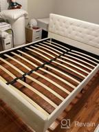 img 1 attached to Full Size Faux Leather Upholstered Platform Bed Frame By Mecor With Adjustable Button Tufted Headboard, Wooden Slat Support System, Brown Finish - Easy Assembly, No Box Spring Required review by Brittany Anderson