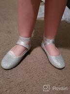 img 1 attached to Nerteo Wedding Pretty Glitter Princess Girls' Flat Shoes: Sparkle in Style! review by Maria Botello