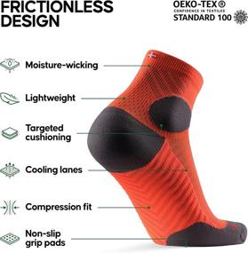 img 3 attached to 🧦 DANISH ENDURANCE Anti-Friction Running Socks: Grip Pads, Lightweight Cushioning, Unisex 2-Pack